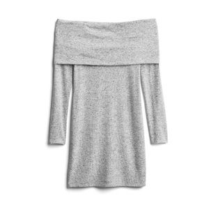 NINE BRITTON Stitch Fix hacci grey knit off the shoulder dress. Size XL. NWT.
